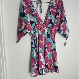 Floral V-Neck Women Top